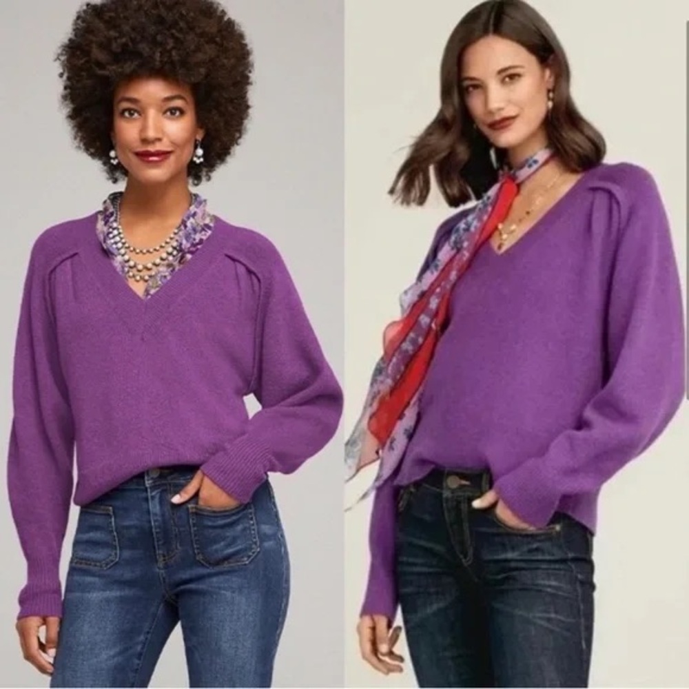Cabi 4098 Purple Luxury Pullover Sweater Size XS